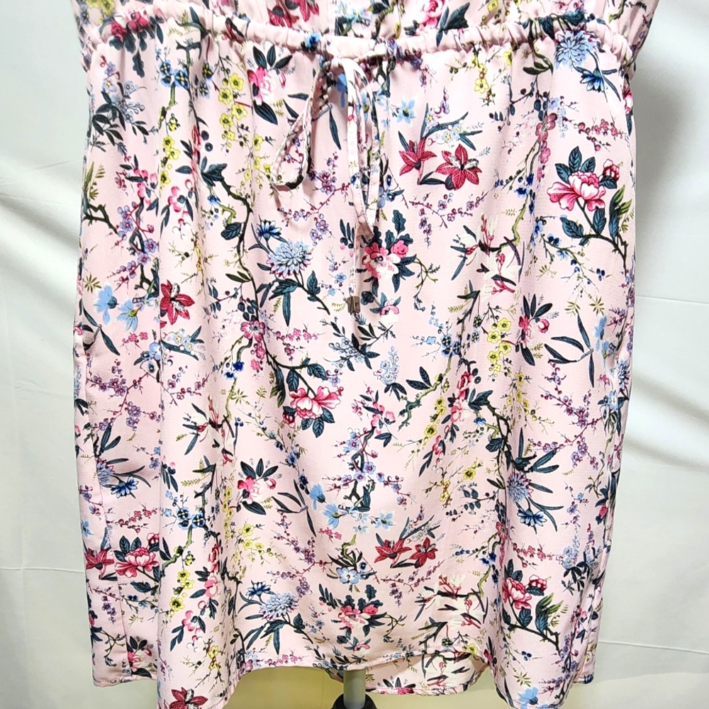 Original Nicole Miller Pink Sleeveless V-Neck Sundress-Size L - Picture 4 of 13